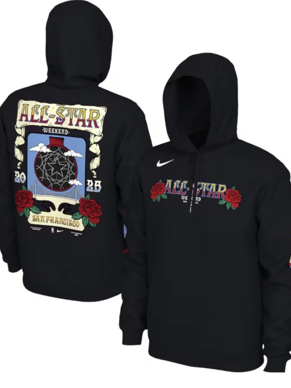 NWOT Nike NBA 2025 All-Star Game Weekend San Francisco Black Fleece Hoodie